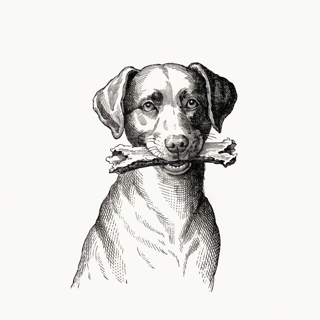 Ilustración de Mordiscos Saludables Prandy para perros